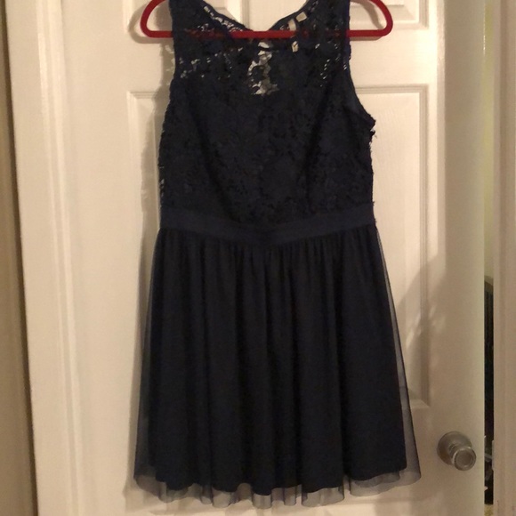 LC Lauren Conrad Dresses & Skirts - Lauren Conrad Navy Lace dress CLEARANCE